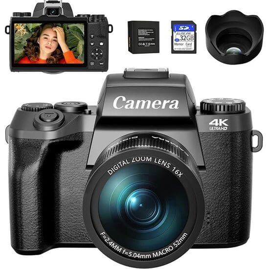 Saneen 64MP WiFi Touch Screen Vlogging Camera